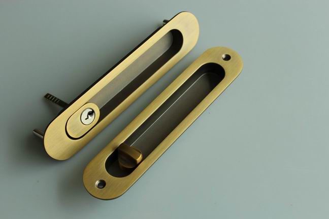 Sliding door handle shop with lock