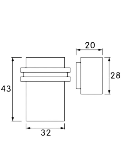 乐朗五金RDA-231 纯铜门吸