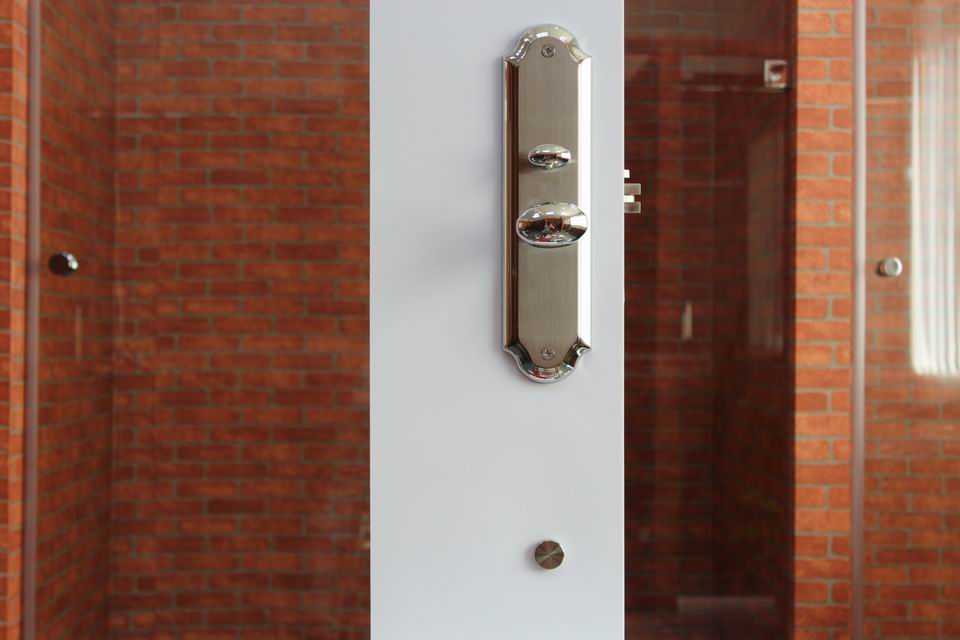 Factory Lever Door Lock Knob Handle Set Satin Nickel for Entry 