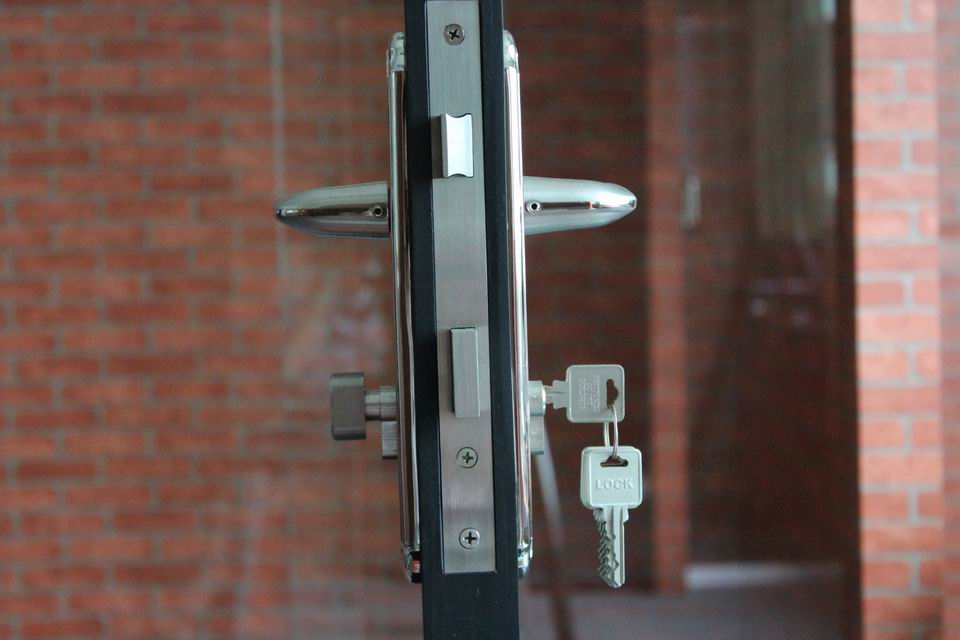 High quality stainless steel material entry door locks with plate