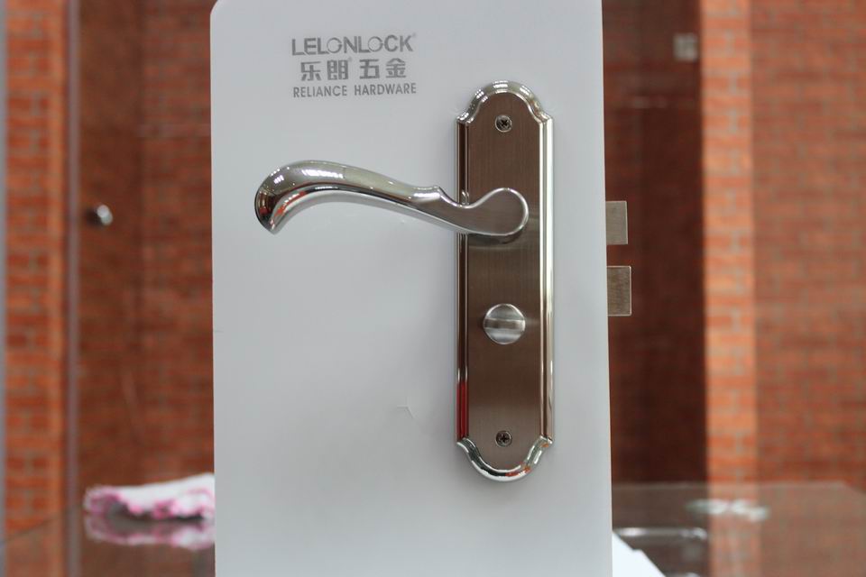 Wholesale design lever handle safety lock with plate for bedroom
