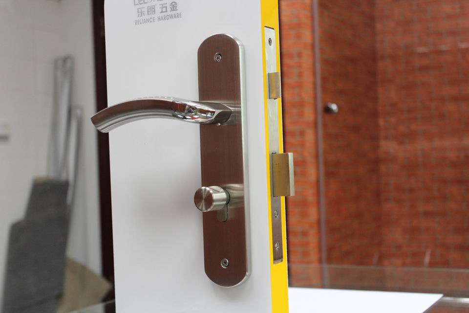 High security inndoor bedroom stainless steel door lock with plate