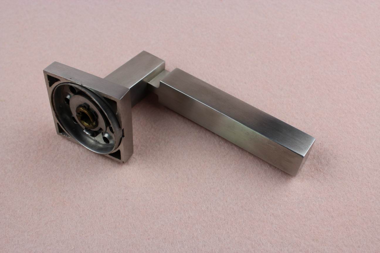 square shape solid type stainless steel material lever door lock handle