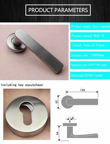 solid casting door handle,gold passage set door handles