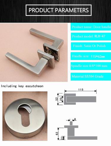 HOT SALE New Product Square Stainless Steel Material entry door exterior