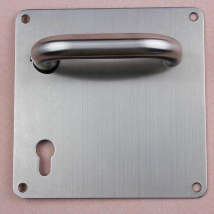 Tubular type stainless steel material Door Lever Handle with back plate