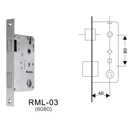 stainless steel timber Door Lock Assembly with high security