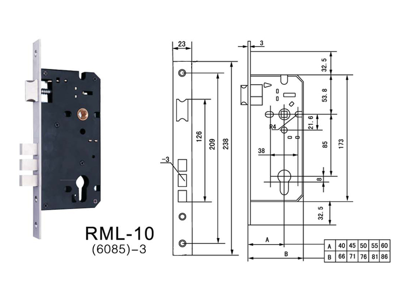 Rml 10 Sliding Door Lock Body Lock Body Cylinders Guangzhou