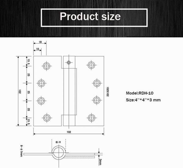 Durable Self closing stainless steel 304 spring door hinge