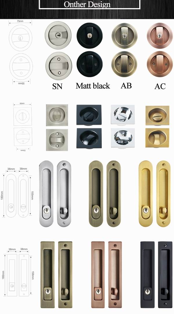 Popular sell high quality zinc alloy round type sliding door lock