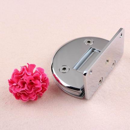 Round 90 degree wall to glass brass shower door hinge for 8~12mm glass