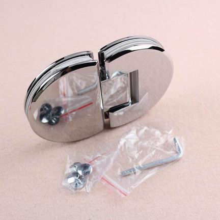 Chrome brass circular pin shower door hinge 135 degree glass to glass hinge