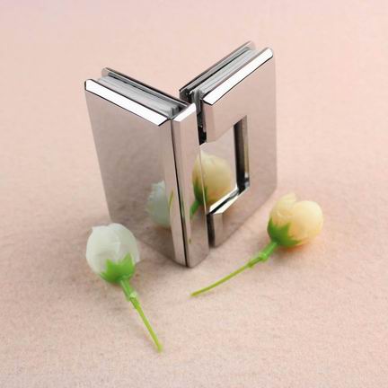 Square type tempered glass door hinges swing in 90 degree