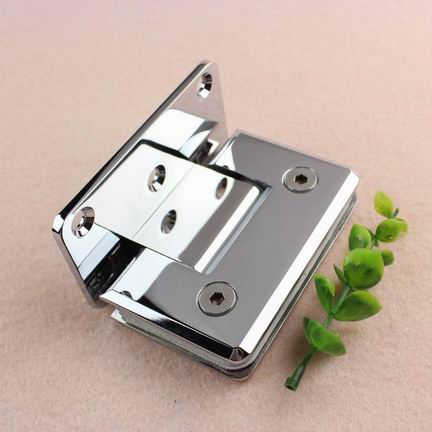 Full back plate 90 degree wall to glass beveled glass door hinge