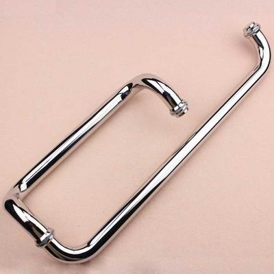 Stainless steel material swing glass shower door handle with towel bar