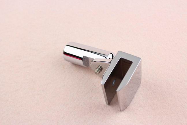 Standard brass round stabilizer support bar pole clamp for shower door