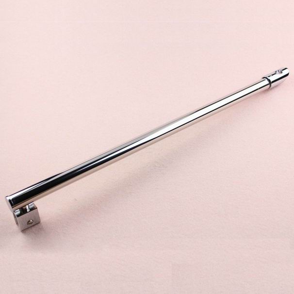 Circular tube stainless steel wall to glass shower door support bar