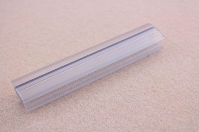 Glass to wall Snap on edge wipes PVC door sealing strip
